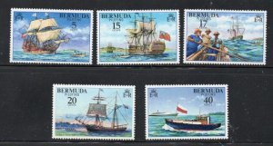 Bermuda Sc 355-59 1977 Piloting in Bermuda Waters stamp set  mint NH