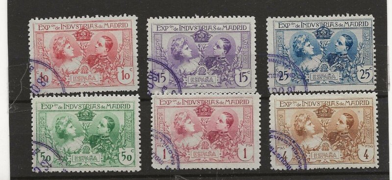 Cinderella Spain 1907 Industrial Expo set of 5 with Expo cancel