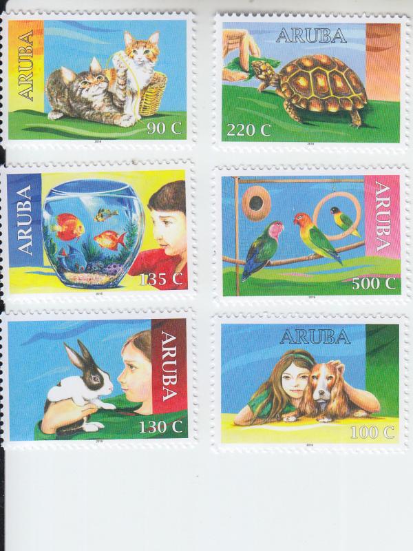 2018 Aruba Pets (6) (Scott NA) MNH