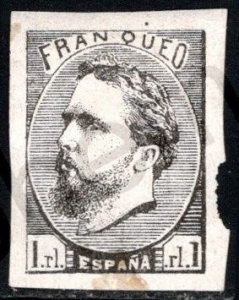 1873 Spain Carlist Insurrection 1 Reale Carlos VII (Sold as Reprint) Unused