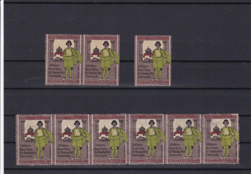 german  1908 exhibition of craftmen poster stamps mint with gum  ref r11041