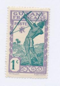 French Guiana, Guyane 1929 Scott 109 MH - 1c, Carib Archer