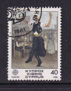 Cyprus  #560   used  1981  Europa   40m  folk dance
