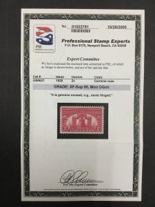 US #627 MINT OG NH **PSE GRADED CERT XF-SUP 95** SMQ $45 LOT #1121