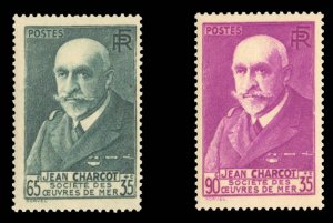 France, 1900-1950 #B68-69 Cat$30, 1938 Charcot, set of two, never hinged