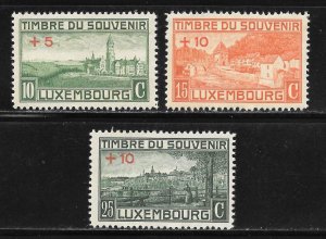 Luxembourg Scott B1-B3 MNHDG - 1921 1st Semi-Postal Set - SCV $2.00