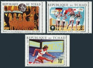 Chad 228A a-c,228B ab/label,MNH.Michel 325-329. Olympics Munich-1972.Equestrian,