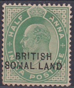 BRITISH SOMALILAND 1903 KEVII 1/2A VARIETY SOMAL.LAND