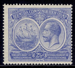 BERMUDA GV SG66, 2½d bright blue, M MINT. Cat £20.