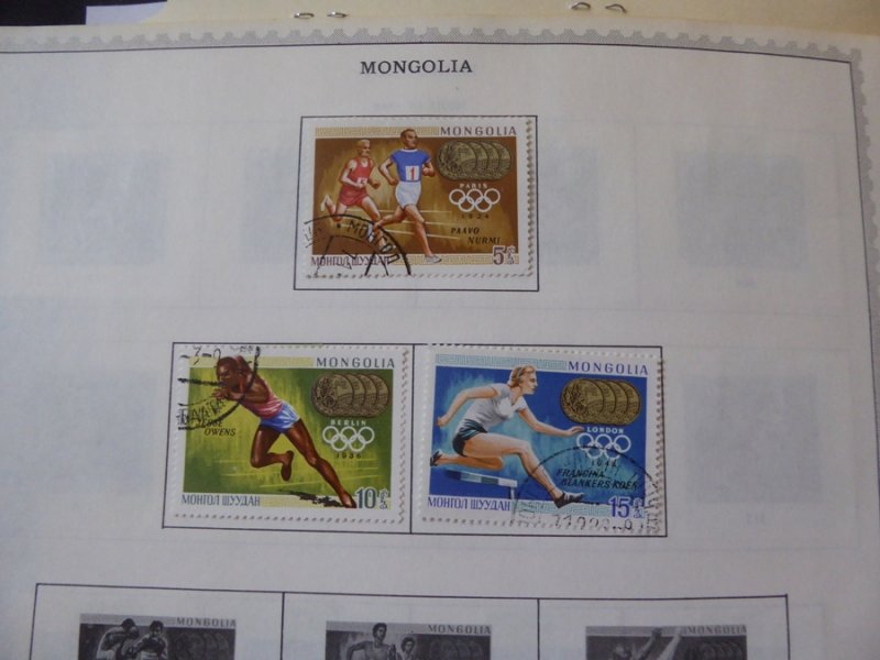 Mongolia 1968-1972 Stamp Collection on Album Pages