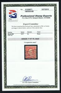 STUNNING SCOTT #499 USED TYPE-I 2010-PSE CERT GRADED FINE-VF 75 - PRICED TO SELL