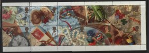 GREAT BRITAIN, 1435A, MNH, STRIP OF 5, 1992, MEMORIES