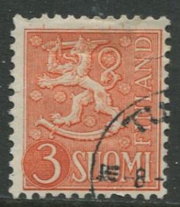 Finland - Scott 314 - Arms of Finland -1954- FU - Single 3m Stamp