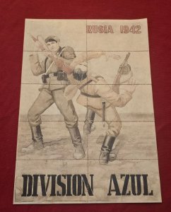RUSSIA ATTACK WWII WW2 GERMAN SPANISH BLUE DIV poster War Rations Coupons Stamps