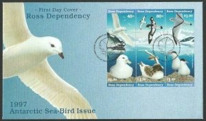 NEW ZEALAND ROSS DEPENDENCY 1997 Antarctic Birds commem FDC...............65316b