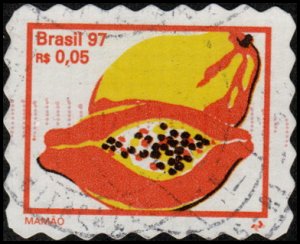 Brazil 2633 - Used - 5c Papayas (1997) (cv $1.10) (2)