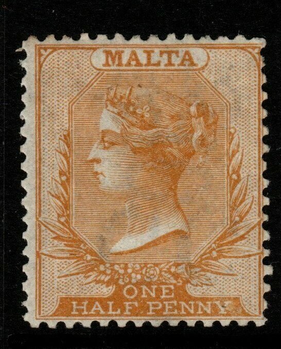 MALTA SG8 1872 ½d ORANGE-BUFF MTD MINT