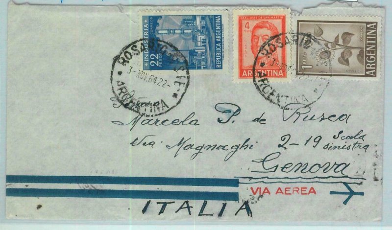 96849 - ARGENTINA - POSTAL HISTORY - Airmail COVER  ROSARIO to ITALY,  1964  27$