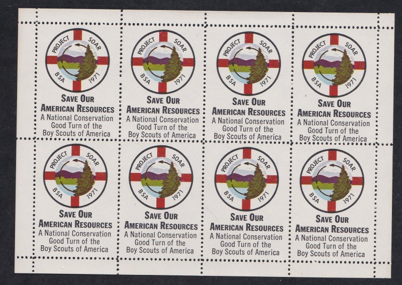 Scouting - Project Soar, Sheet of 8 Labels