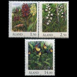 ALAND IS. 1989 - Scott# 35-54 Orchid Iss.1989 Set of 3 NH