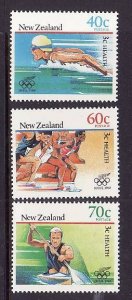 New Zealand-Sc#B130-2-unused NH Semi-Postal -Sports-Seoul-Olympics-1988-