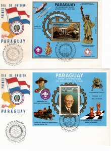 Paraguay Sc C594-5 FDC (set of 2)