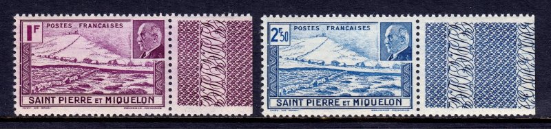 St. Pierre and Miquelon - Scott #206A-206B - MH - SCV $4.00