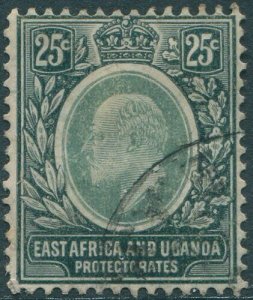 Kenya Uganda and Tanganyika 1907 SG40 25c grey-green and black KEVII FU (amd)