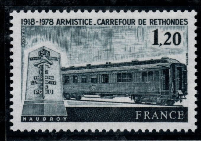 FRANCE Scott 1621 MNH** 1978 anniversary of WW1 armistice stamp