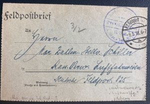 1918 Germany Navy Post Sea Flight Station Sheet  Cover