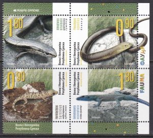 Bosnia & Herzegovina (Serb.), Fauna, Reptiles MNH / 2021