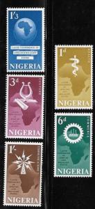 Nigeria 1962 Conference head of government Map Sc 123-127 MNH A430