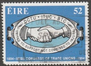Ireland, Scott# 922, used, hands on stamp, Irish congress Trade/Unions,  #m041