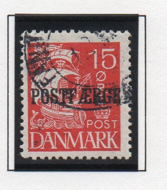 Denmark Sc Q12 1927 15 ore red Caravel Postfaerge stamp used