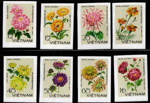 Unified Viet Nam Scott 964-971 Imperforate  Flower set NGAI