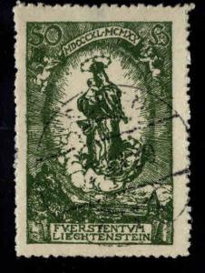 LIECHTENSTEIN Scott 47 Used CTO Madonna stamp