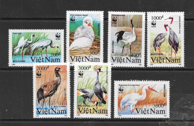 BIRDS - VIETNAM #2243-8 WWF MNH