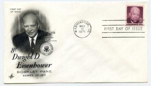 1395 8c booklet single Dwight D. Eisenhower ArtCraft FDC