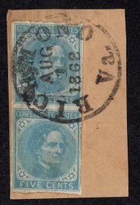 U.S. - Confederate States 7 - Pair - Richmond, Va cancel