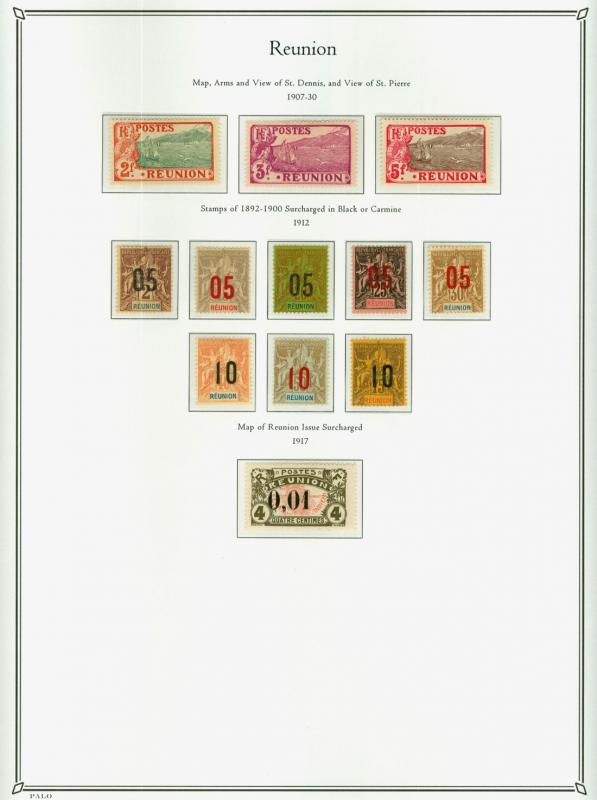 French Colonies - REUNION ISLAND 1885-1939 Fabulous MINT COLLECTION very high cv