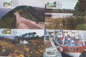 Guernsey 1984 Scenes complete as issued set of 10 Maxicards