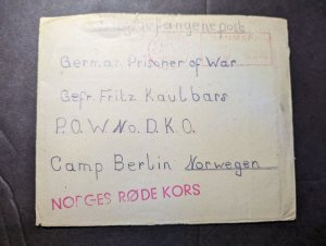 1946 Norway Prisoner of War POW Cover to Camp Berlin