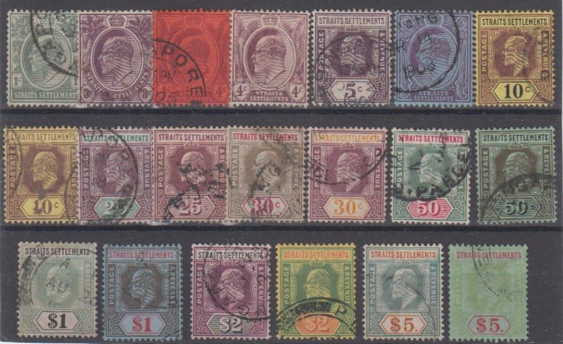 Straits Settlements - 1904-11 - SC 109-28 - Used - Complete set