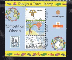 1999 ROYAL MAIL HOUSE DESIGN A TRAVEL STAMP S/S