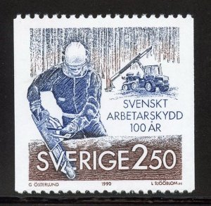 Sweden 1809 MNH, Swedish Industrial Safety Cent. Issue from 1990.