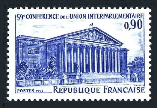 France 1319 two stamps, MNH. Michel 1766.  Bourbon Palace, 1971.