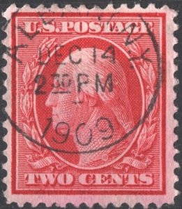 SC#332 2¢ Washington Single (1908) Used