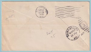 UNITED STATES FIRST FLIGHT COVER - 1926 KANSAS CITY MO TO ST JOSEPH MO - CV307