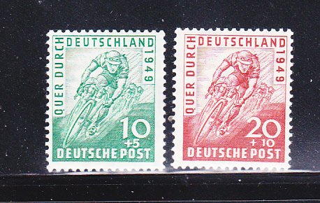 Germany B304-B305 Set MNH Bicycle Racers