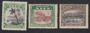 Niue # 35, 39, 40, Pictorials, Mint Hinged, 1/3 Cat.,